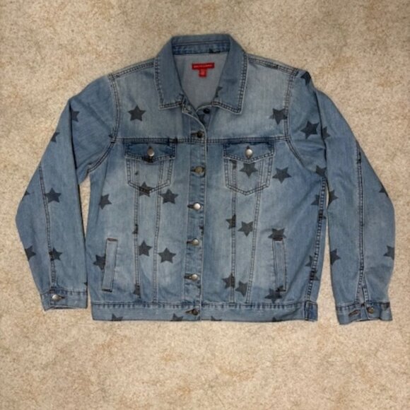 Denim Jacket - Saks Fifth Avenue Denim Jean Jacket Woman's Large - Picture 1 of 7